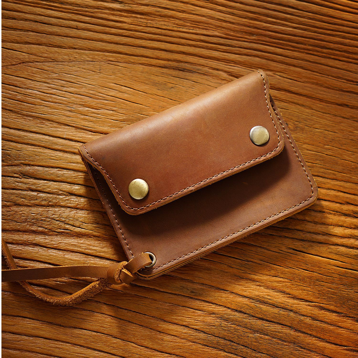 Brown Handmade Crazy Horse Leather Wallet Vintage Coin Purse Zipper Card