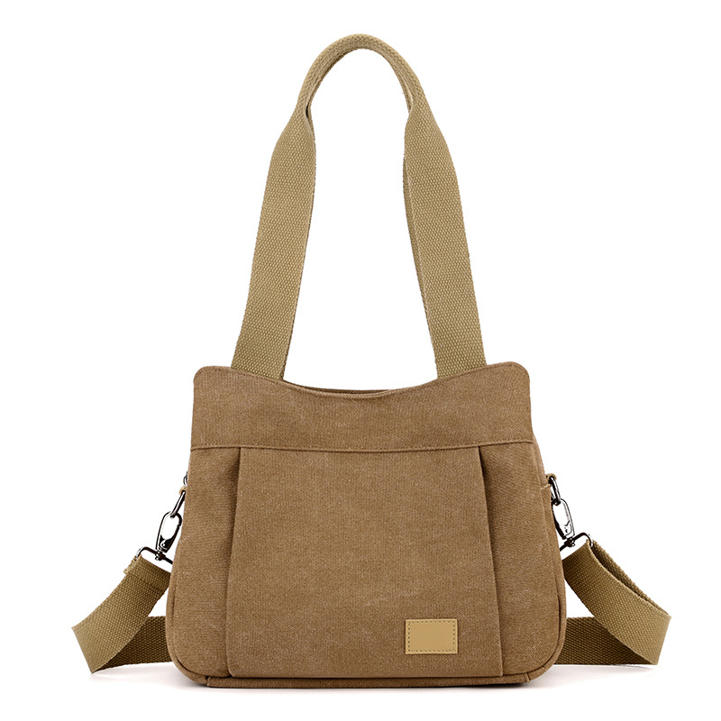 Coffee Multi-functional Large Capacity Canvas Tote Bag - Versatile 3-Way