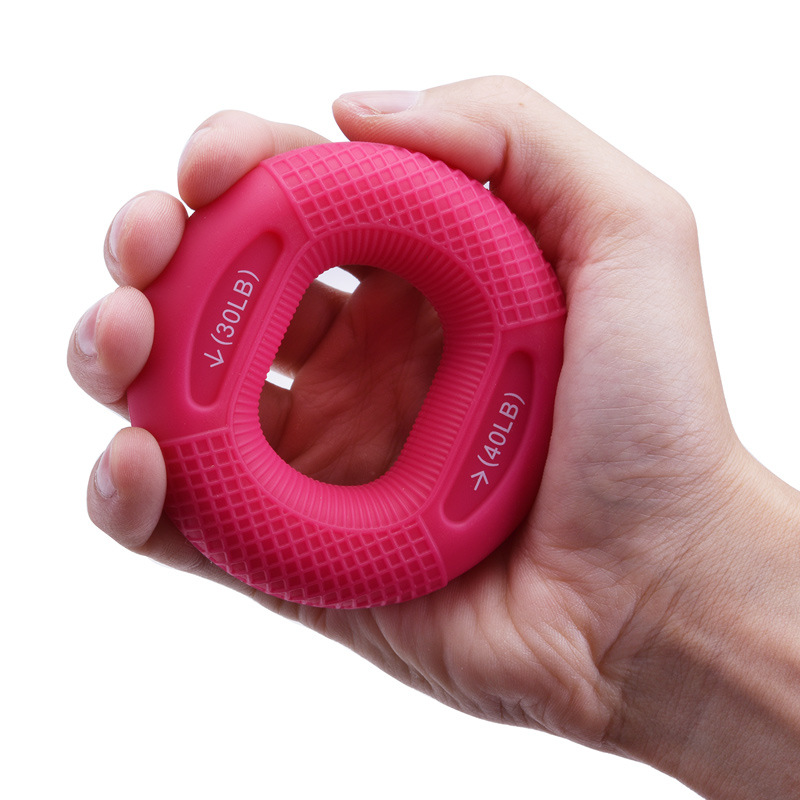 Rose Red 30/40LB 2-Pack Silicone Hand Grip Strengthener Rings