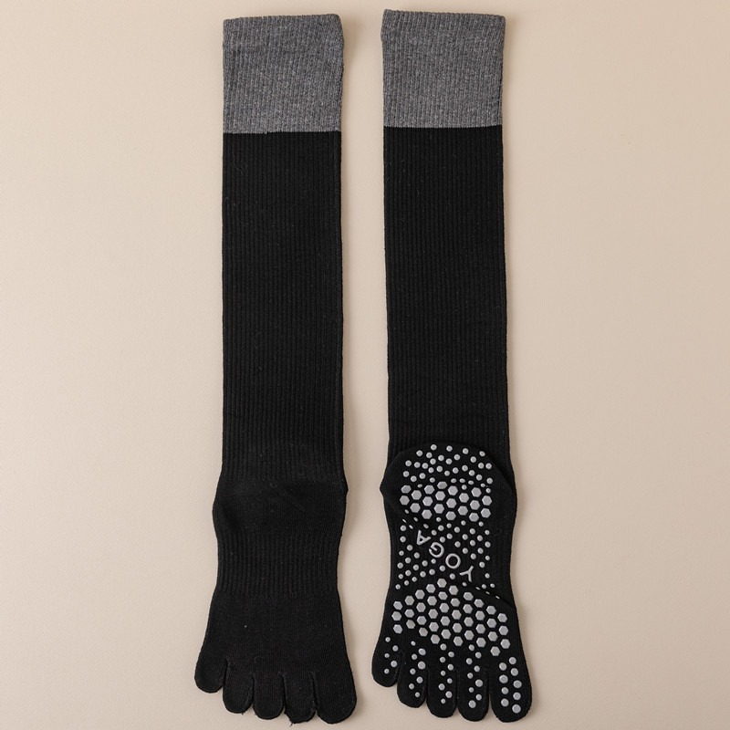 Black 2PCS Women's Professional Five-Finger Compression Calf Socks