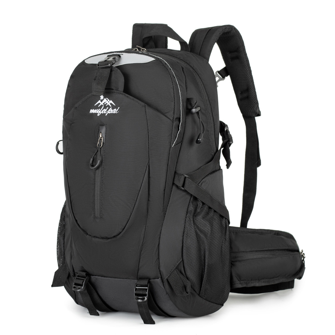 Black Professional Large Capacity Hiking Backpack - Waterproof Lightweight