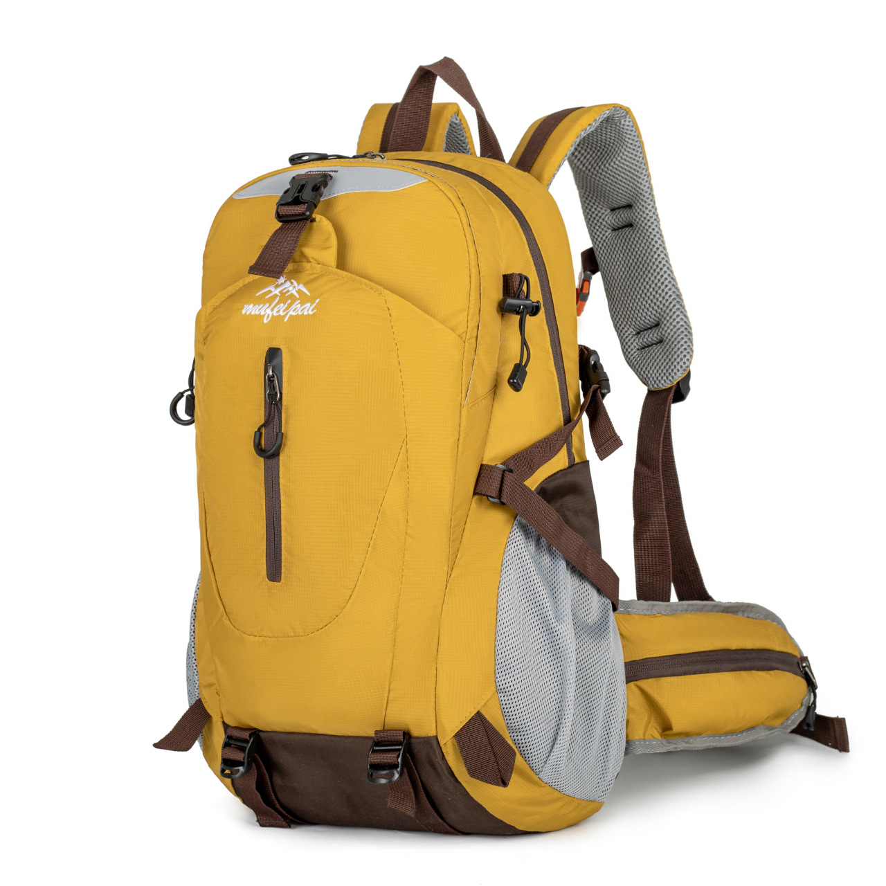 Yellow Professional Large Capacity Hiking Backpack - Waterproof Lightweight