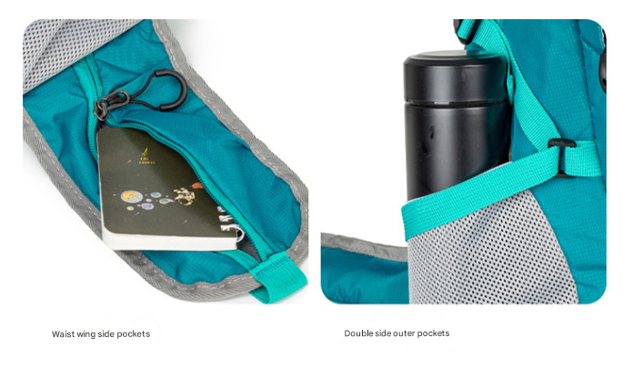 Blue Professional Large Capacity Hiking Backpack - Waterproof Lightweight view 3