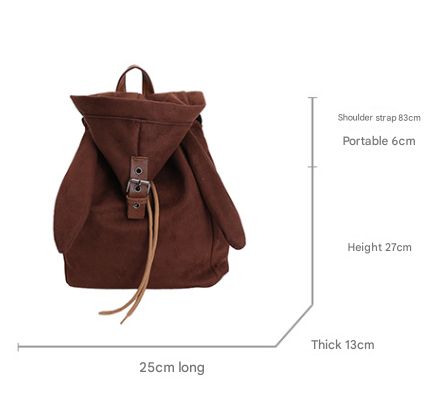 Brown Adorable Rabbit Ear Backpack - Kawaii Hooded Plush Rucksack for Girls view 2