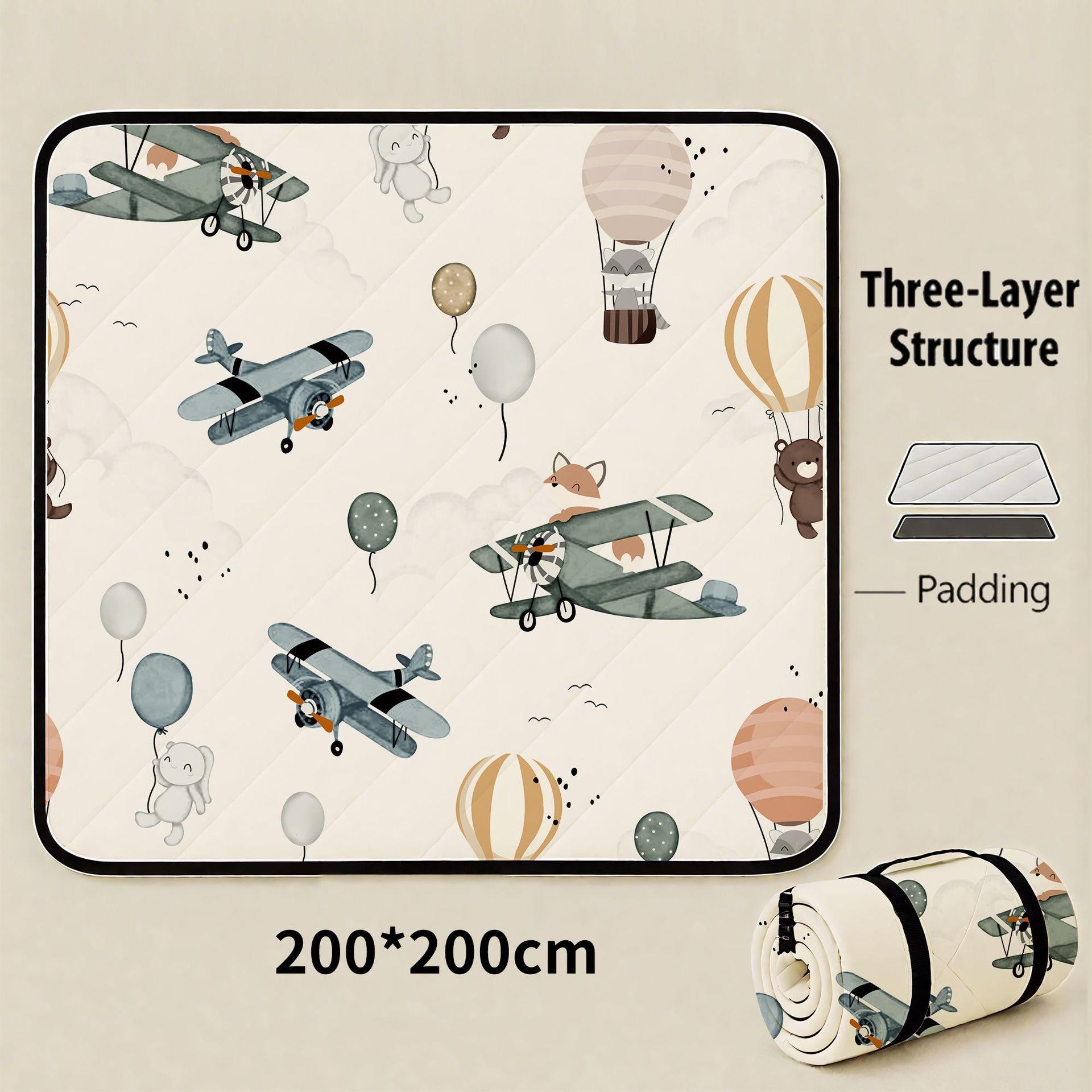 Soaring Through The Skies Extra Large 200x200cm Waterproof Picnic Mat