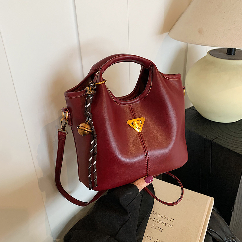 Red Vintage Soft PU Leather Crossbody Handbag