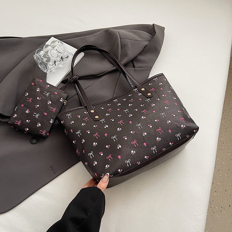 Coffee Large Capacity Daily Commuter Tote Bag Set