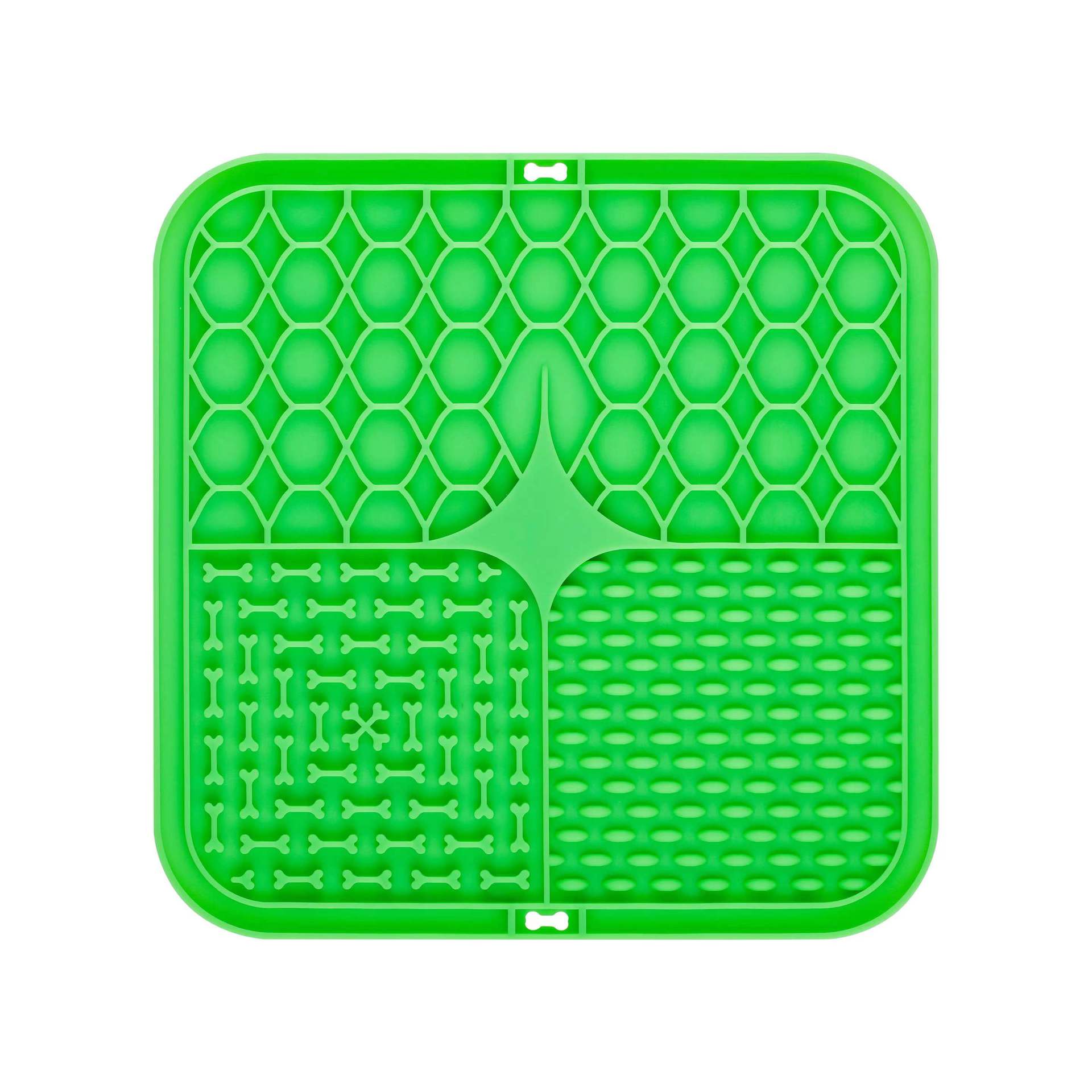 2PCS Green 20 x 20 cm Silicone Pet Lick Mat