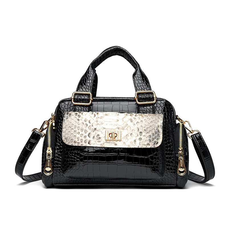 Black Luxurious Patterned Handbag