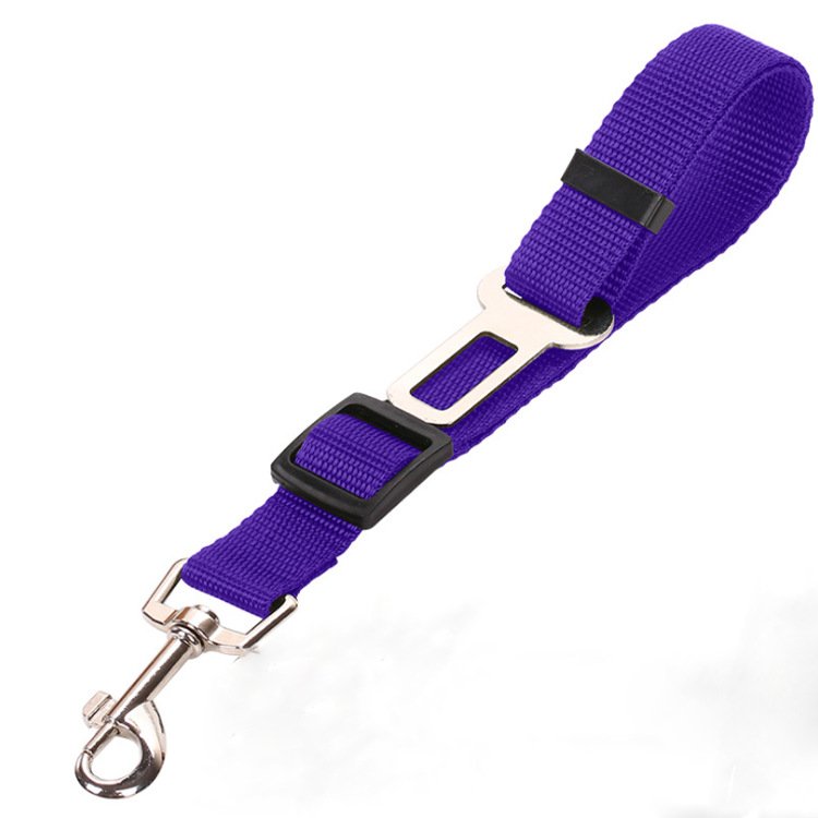 Purple 5PCS Universal Adjustable Pet Car Safety Seat Belt
