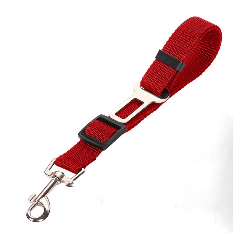 Red 5PCS Universal Adjustable Pet Car Safety Seat Belt