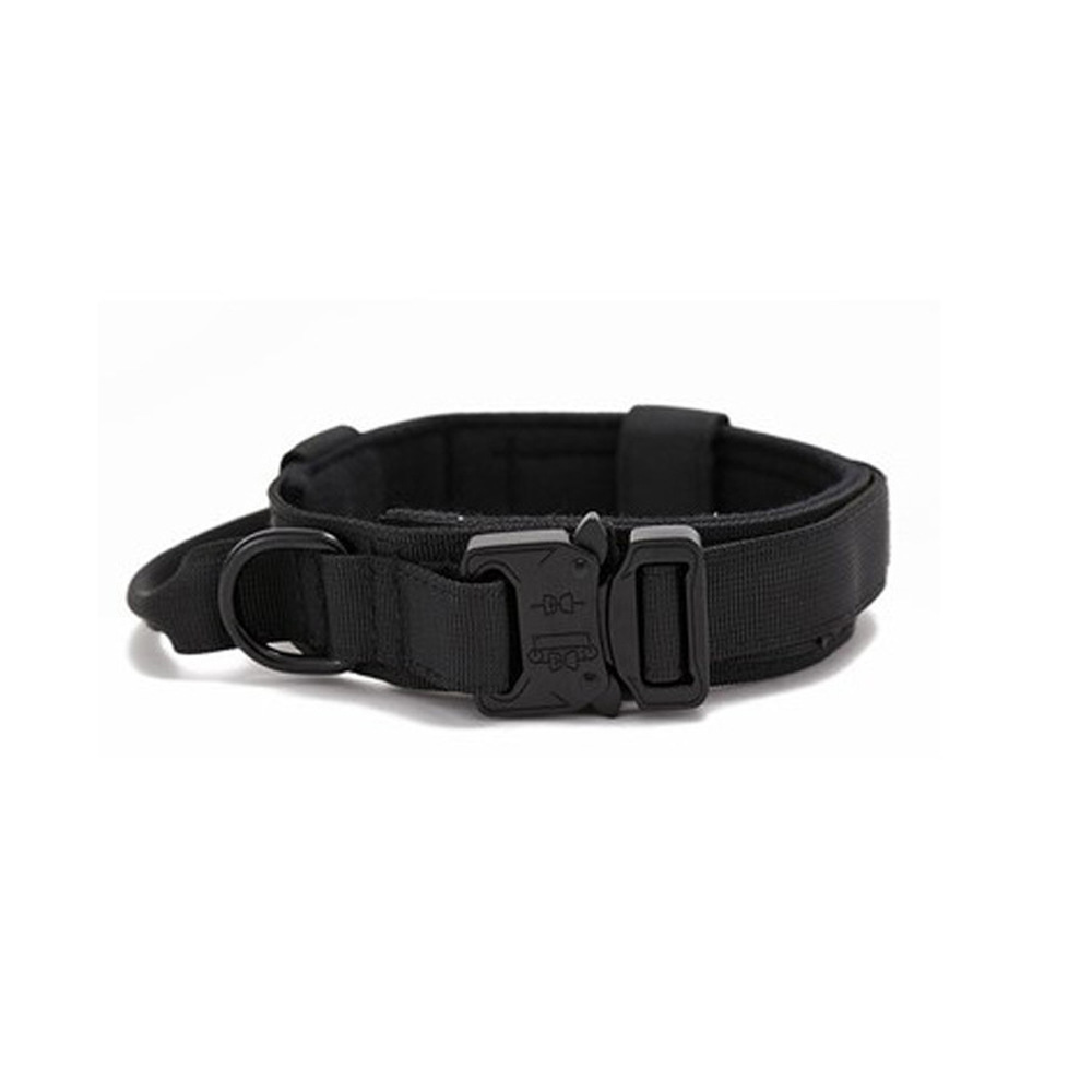 M Black Heavy Duty Tactical Dog Collar