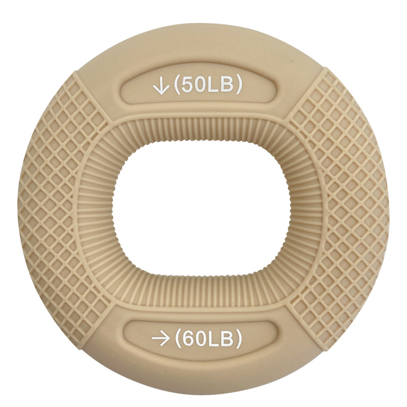 Light Yellow 50/60LB 2-Pack Silicone Hand Grip Strengthener Rings