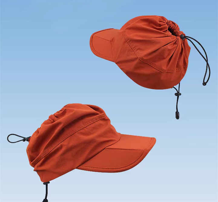 Black Outdoor Quick Dry Sun Hat - Foldable Visor Cap - UV Protection - 55-58cm view 3