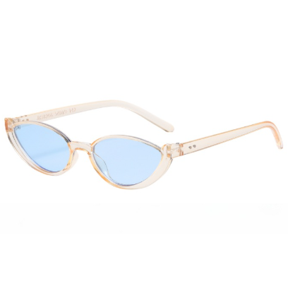 Light tea-coloured Frame With Blue Flakes 2PCS Fashionable Cat-Eye Sunglasses