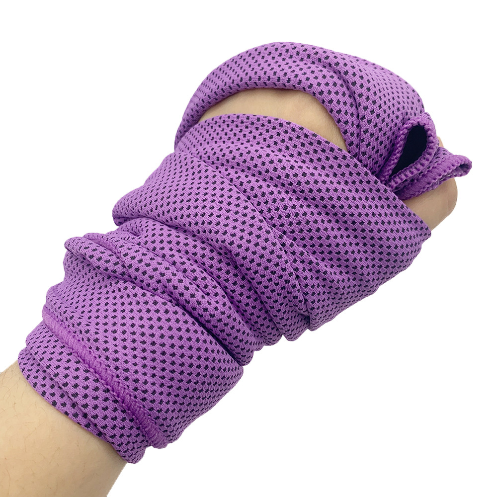 Purple 4-Piece Portable Cooling Towel Set - Quick-Dry Ice-Cool Towel for Sports
