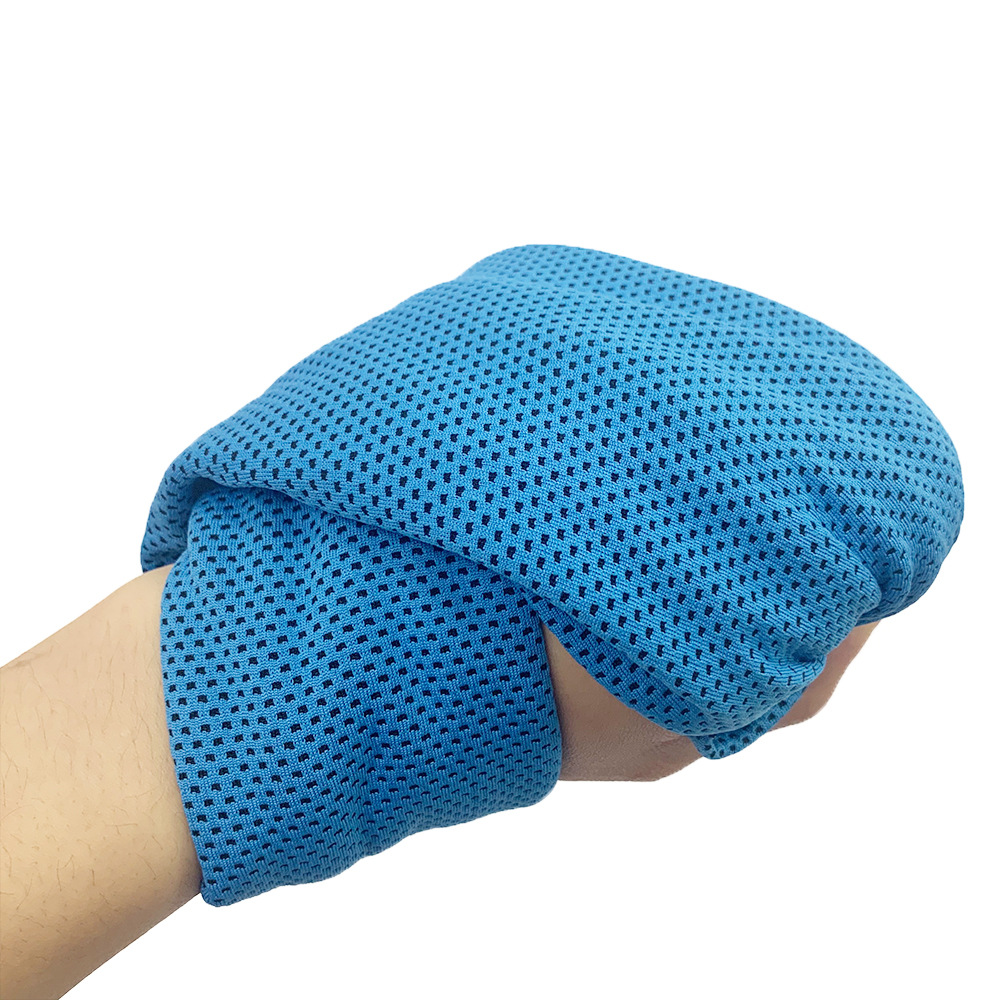 Blue 4-Piece Portable Cooling Towel Set - Quick-Dry Ice-Cool Towel for Sports