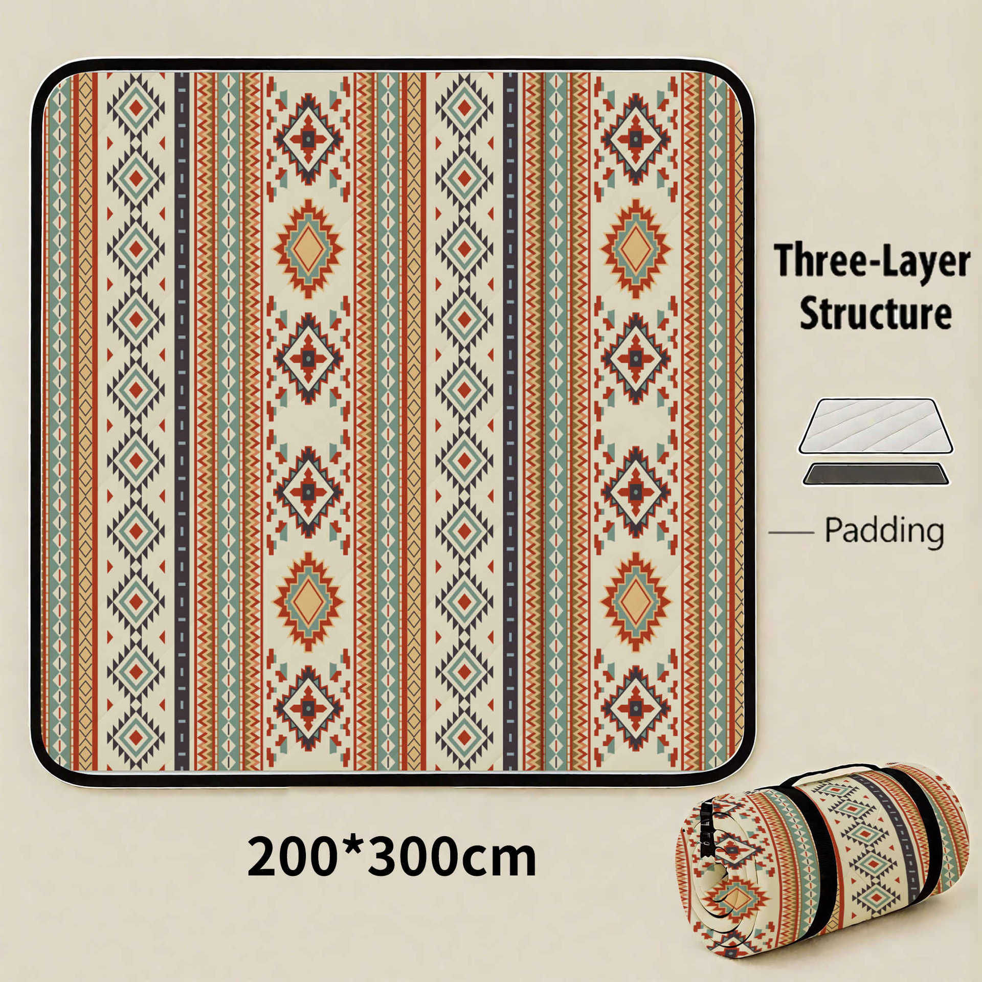 Brunei Darussalam Extra Large 200x200cm Waterproof Picnic Mat - Portable