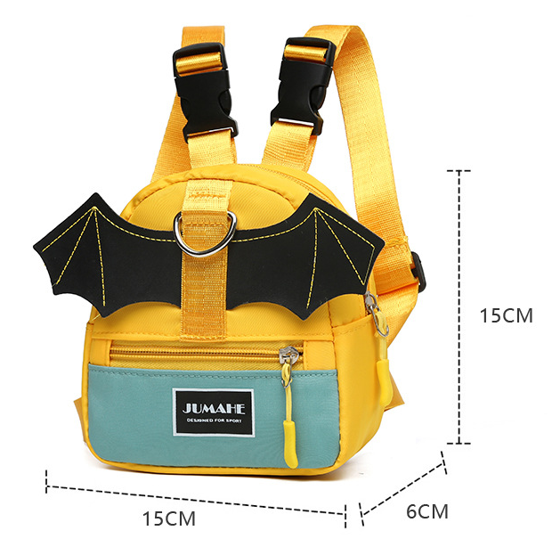 Orange Adorable Bat-Wing Pet Backpack for Dogs view 2