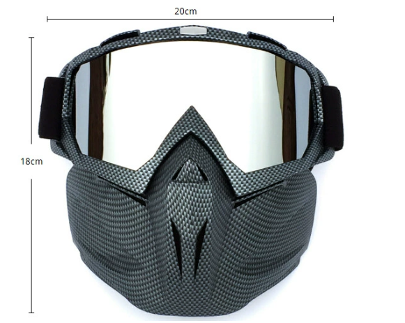 Black Sleek Black Full-Face Snow Goggles with Mirror Lens - Ultimate view 2