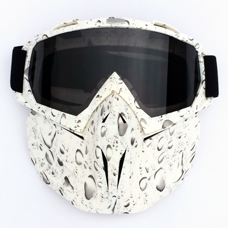 Teardrop Frame Gray Sheet Full-Face Snow Goggles with Mirror Lens - Ultimate