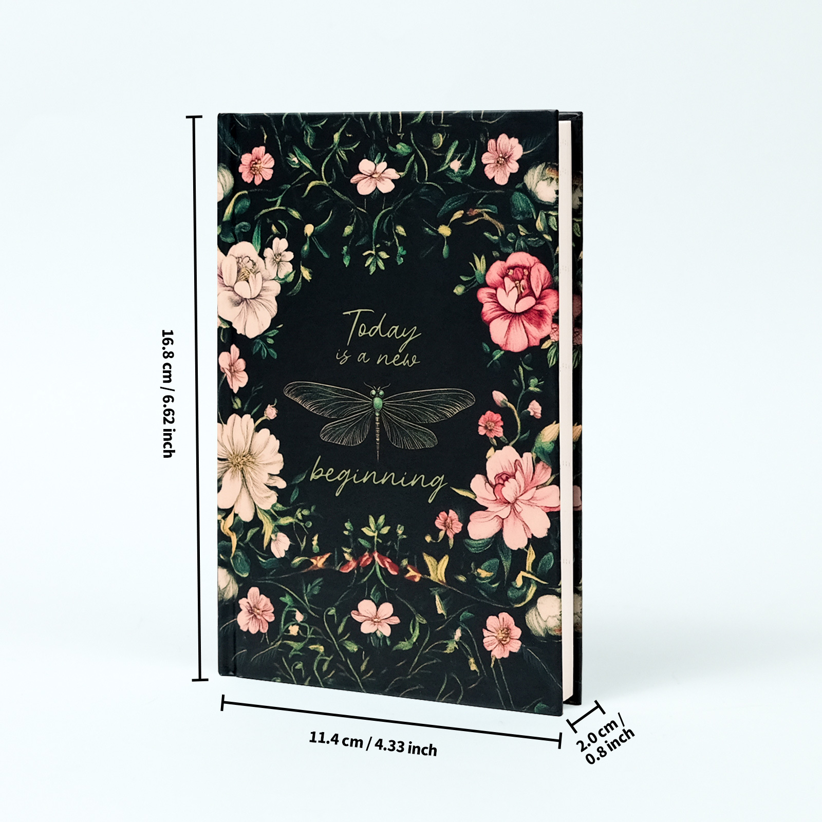 2PCS Elegant Vintage Floral Hardcover Notebook view 2