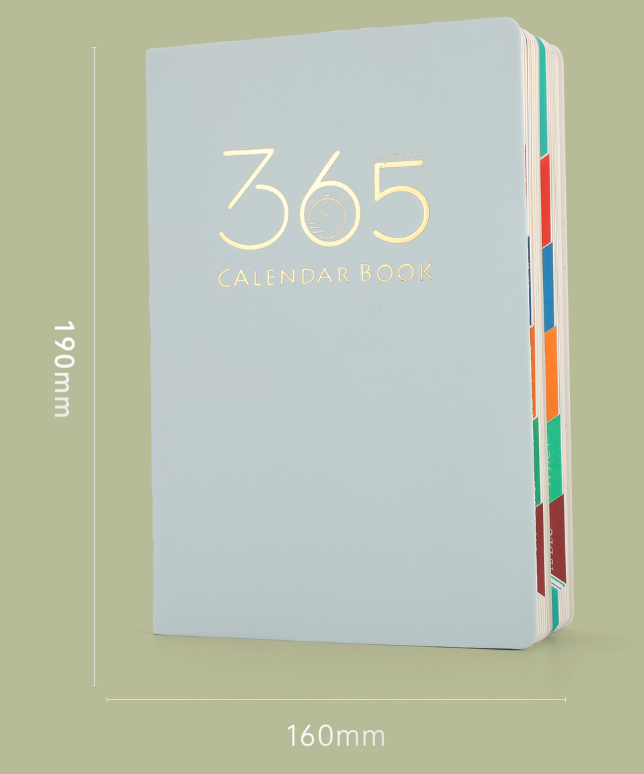 Green 2026 Daily Planner & 365 Days Calendar Book view 2