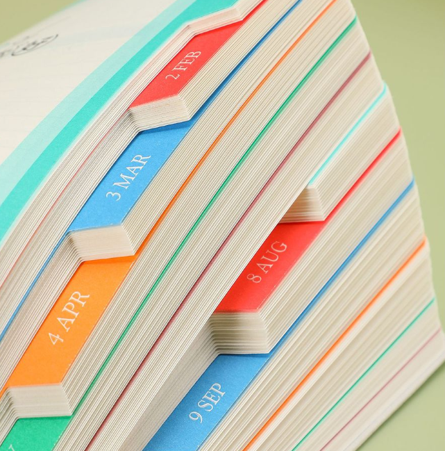 Green 2026 Daily Planner & 365 Days Calendar Book view 3