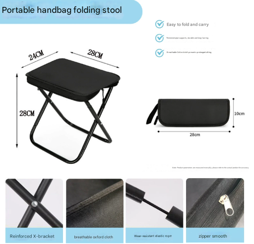 Red Heavy Duty Portable Folding Stool view 2