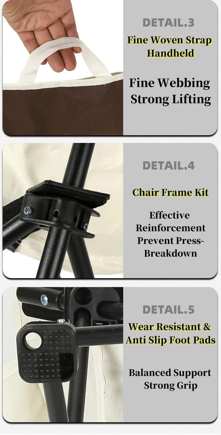 Green Outdoor Folding Camping Chair - Portable Lounge Chair view 2