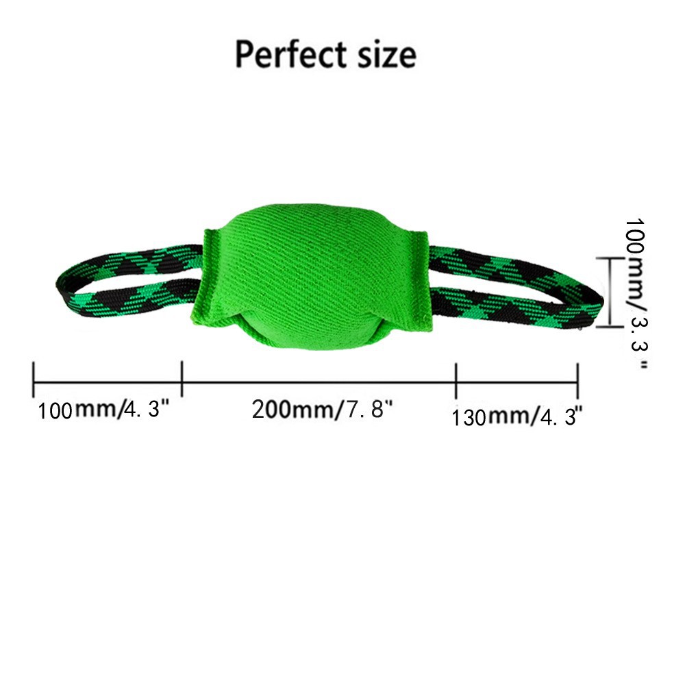 Red Durable Dog Tug Toy with 2 Handles - Interactive Bite Pillow for Training view 2