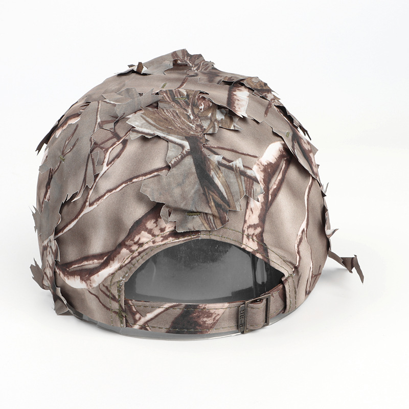 Brown 3D Leaf Camouflage Baseball Cap – American-Style Outdoor Tactical Hat view 5