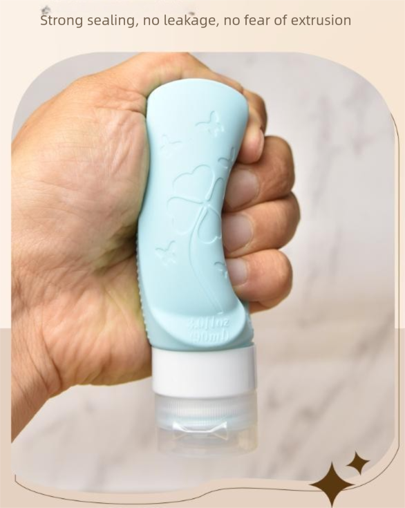 Green Travel Silicone Refillable Bottle Set – Multi-Functional Soft-Squeeze view 4