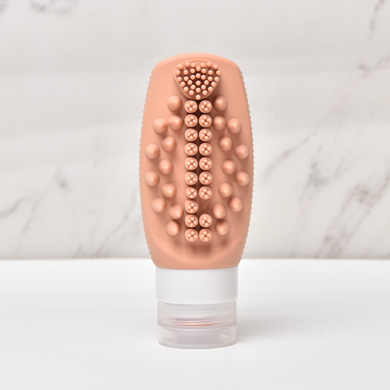 Orange Travel Silicone Refillable Bottle Set – Multi-Functional Soft-Squeeze