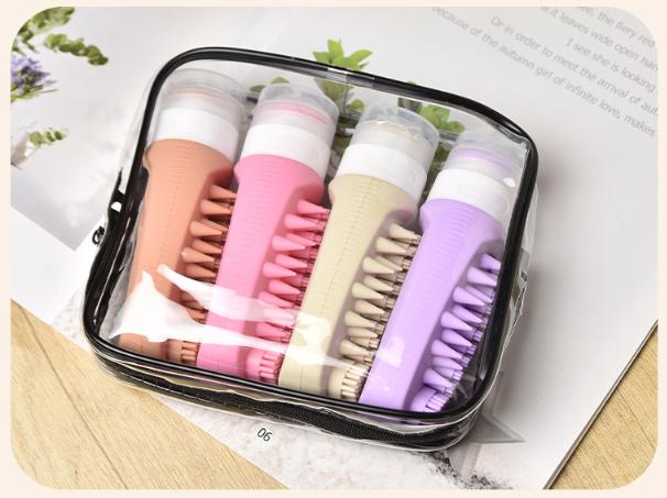 Combination A Travel silicone refillable water bottle set – multi-functional