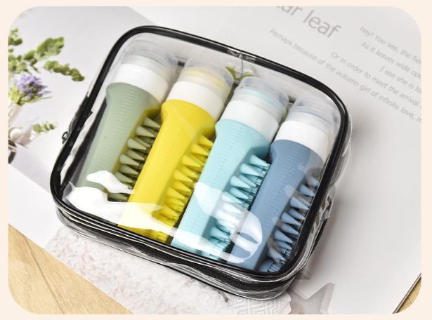 Combination B Travel silicone refillable water bottle set – multi-functional
