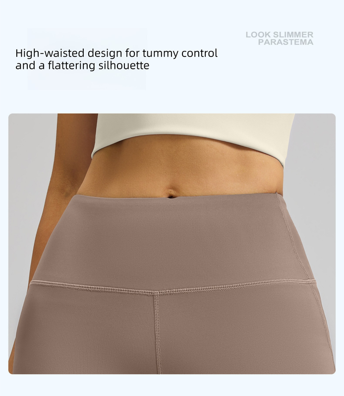 L Coffee High-Waisted Flared Yoga Pants – Sculpting & Slimming Fitness Leggings view 2