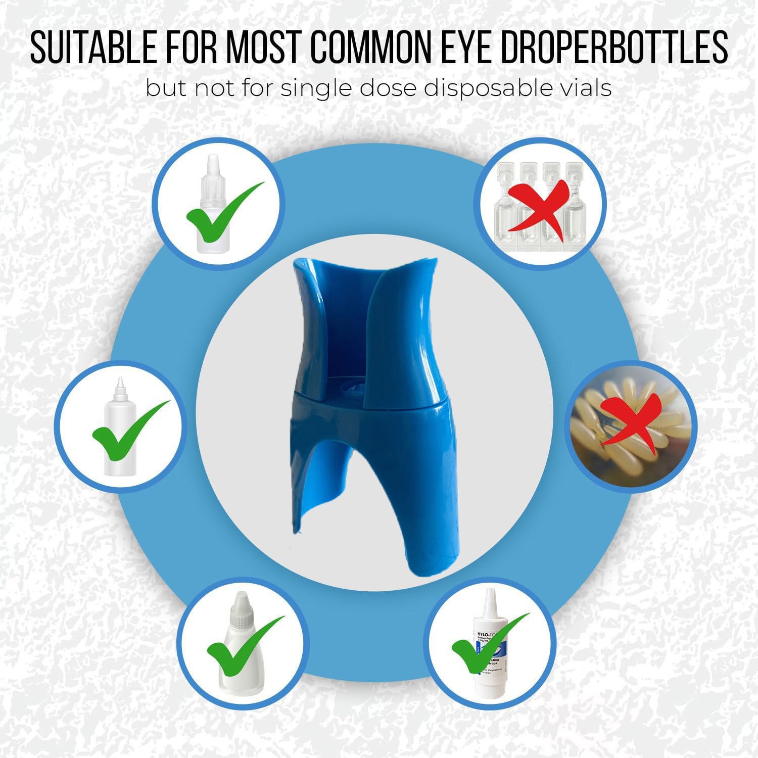 Light Blue Eye Drop Applicator – Safe & Hygienic Eyedrop Dispenser for Precise view 5