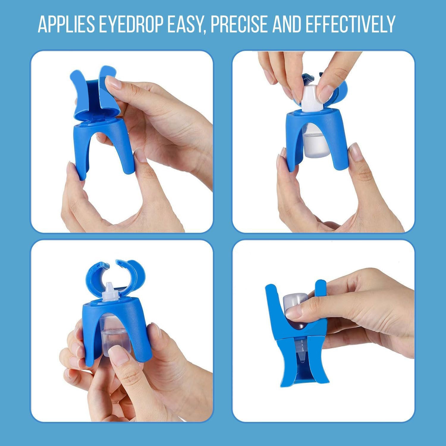 Dark Blue and Light Blue Eye Drop Applicator – Safe & Hygienic Eyedrop view 3