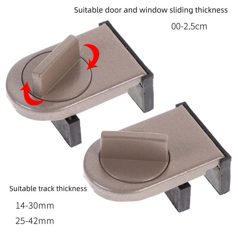 3 Pcs Brown Window Lock & Door Limiting Device – Multi-Functional view 3