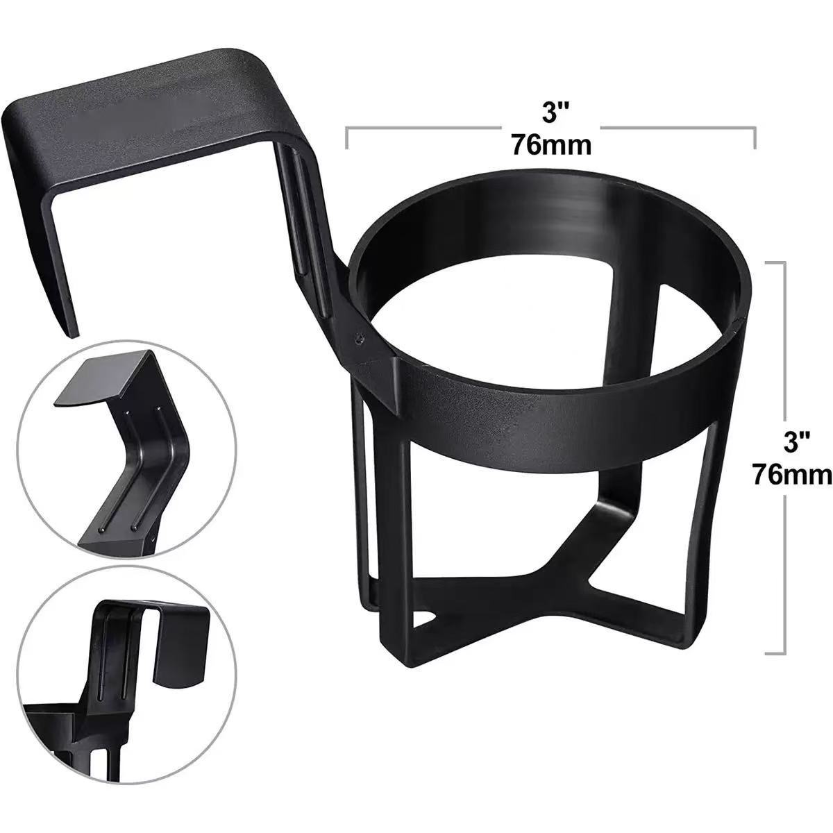 Black Car Cup Holder – Universal Vehicle Drink Organizer view 2