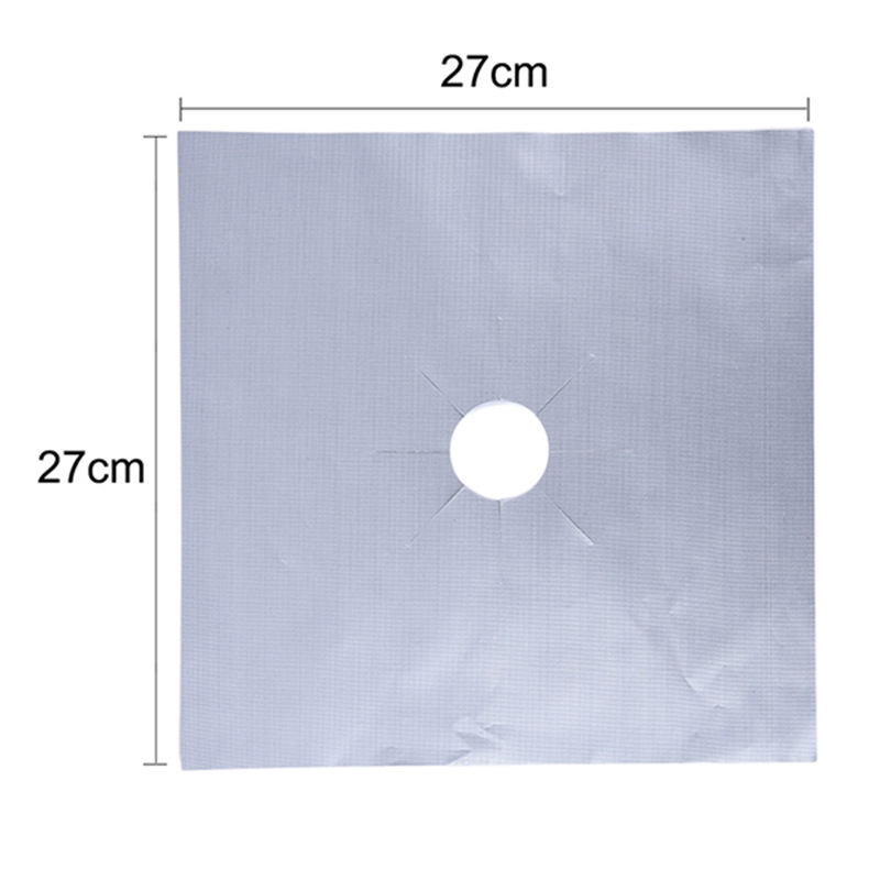 6 Pcs Silver Heat-Resistant Gas Stove Mat – Non-Stick Teflon Coated Fiberglass view 2