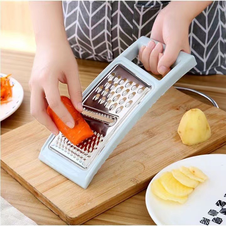 2 Pcs Pink Multi-Functional Vegetable Slicer – Stainless Steel Grater for view 2