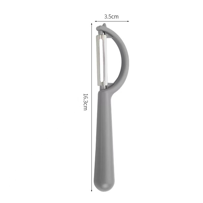 2 Pcs Grey Multi-Functional Vegetable & Fruit Peeler – Stainless Steel Blade