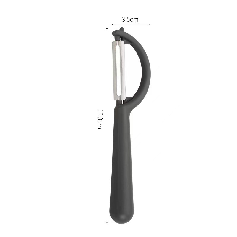 2 Pcs Dark Grey Multi-Functional Vegetable & Fruit Peeler – Stainless Steel