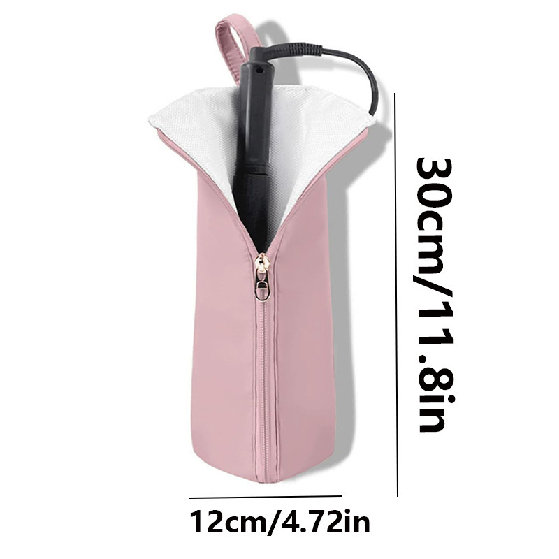 Pink Heat-Resistant Styling Tool Organizer – Compact view 3