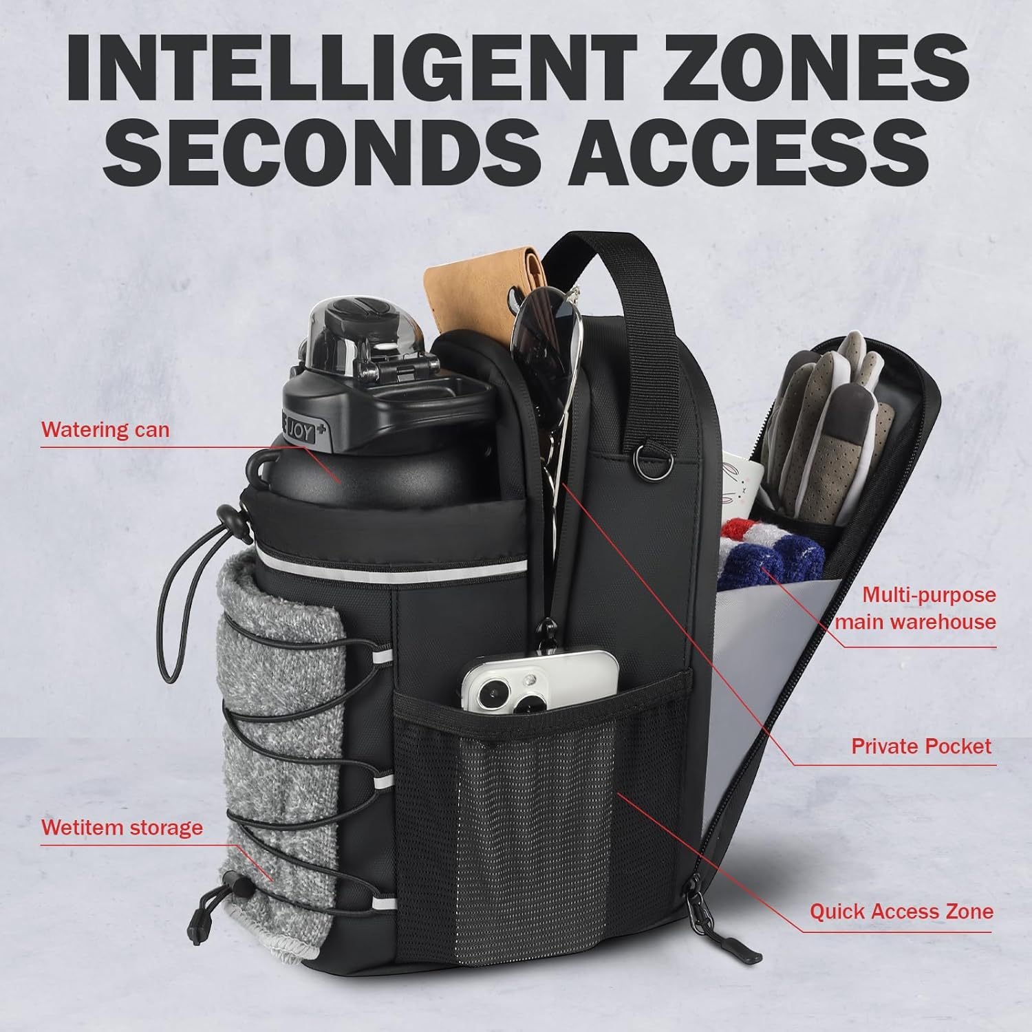 Black Magnetic Water Bottle Holster – Large-Capacity view 7
