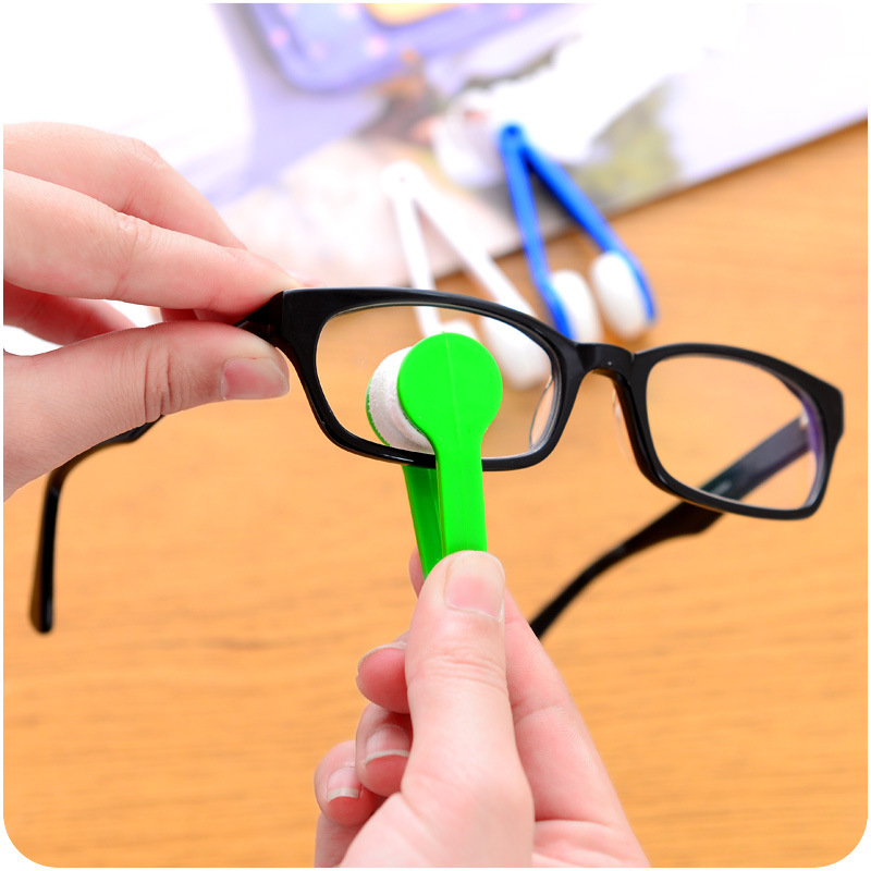 10 Pcs Red Portable Eyeglass Cleaning Clip - Dual-Sided Microfiber Tongs for Safe view 3