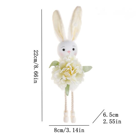 Pink Easter Bunny Flower Hanging Decoration for Home, Garden or Party Scene view 4