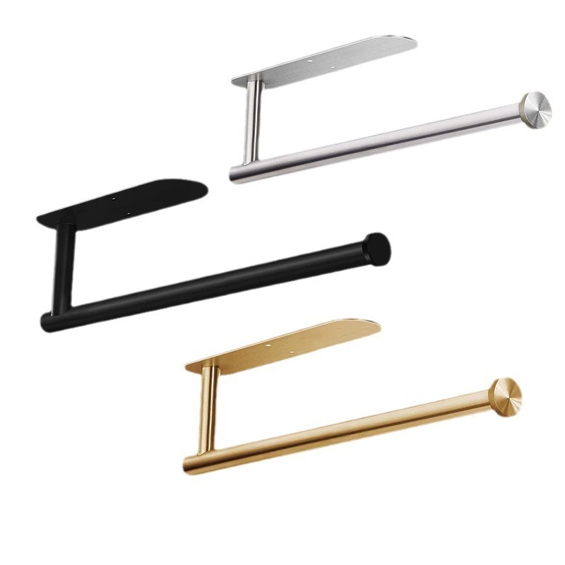 Stainless Steel Kitchen Paper Holder Set of 3 with Adhesive Mounting – Under